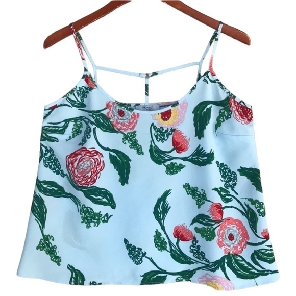 C&A Coll&ction PatBO Colorful Floral‎ Print Sleeveless Strapy Tank Top - Picture 1 of 9